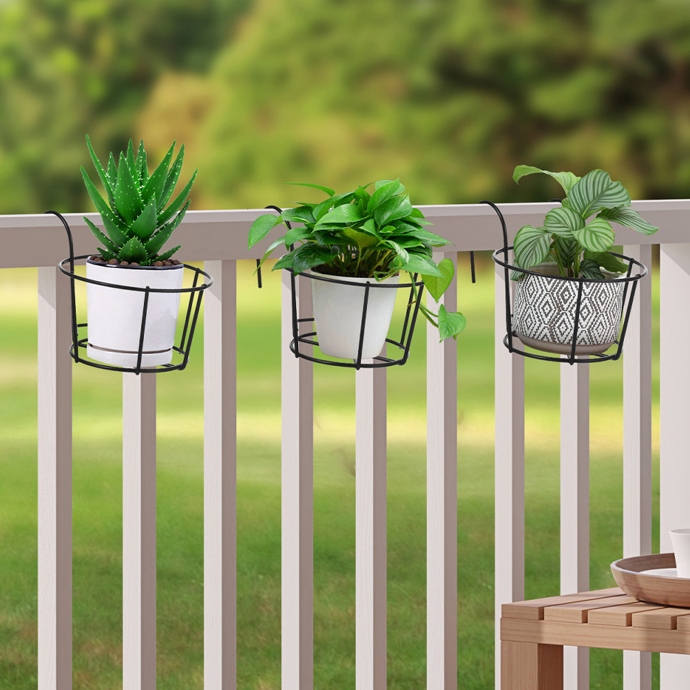 Hanging Planter Basket - Hangende bloempotrek, set van 4 ronde