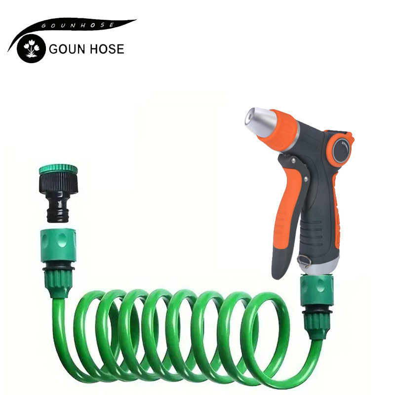 Gardening Tools Youtube - NIEUWE hogedruk autowasslang EVA spiraalslang, verstelbaar