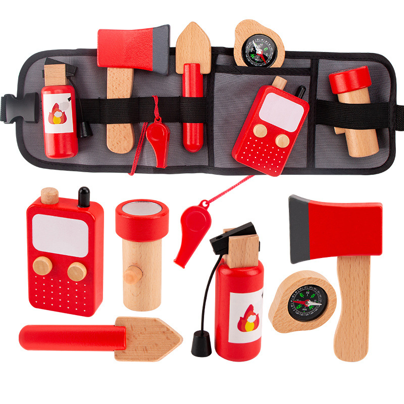Gardening Tools For 3 Year Old - Kinderen Houten Simulatie Tool Brandweerman Heuptas
