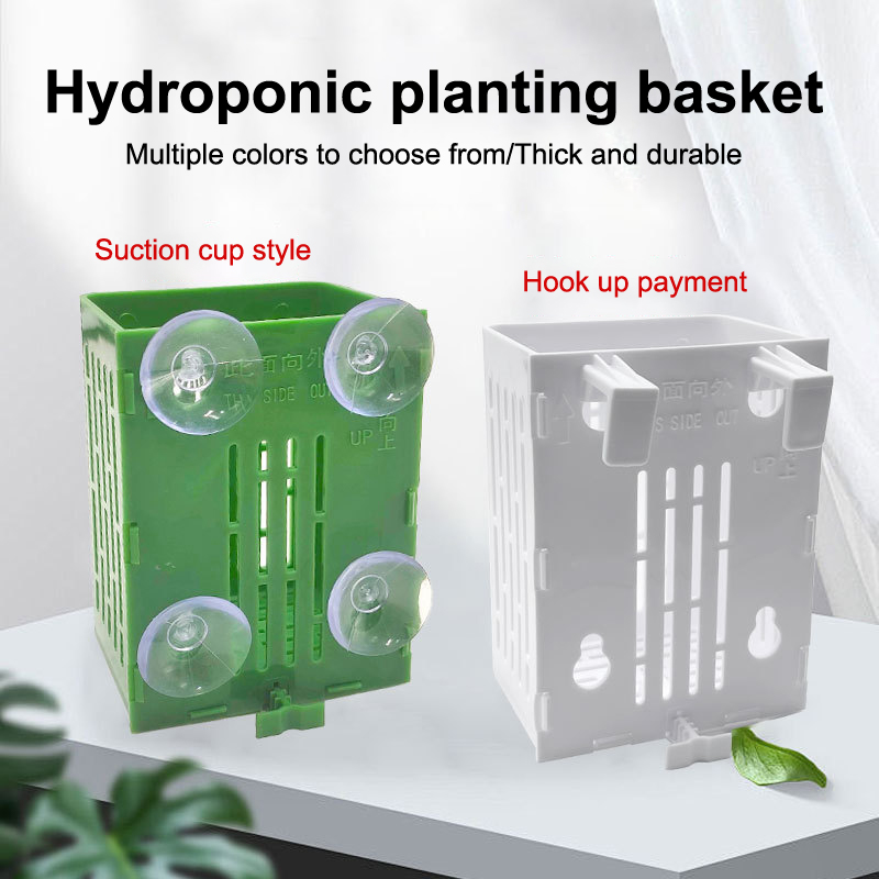 Hanging Planter Basket - Hangende zuignaphaak Aquariumplantenhouder Plastic Aquarium Planter