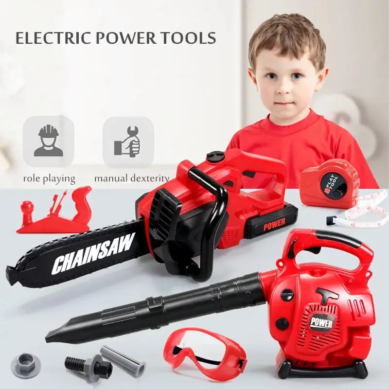 Gardening Tools For 3 Year Old - Grote elektronische speelgoedkettingzaag voor kinderen, speelgoedgereedschap