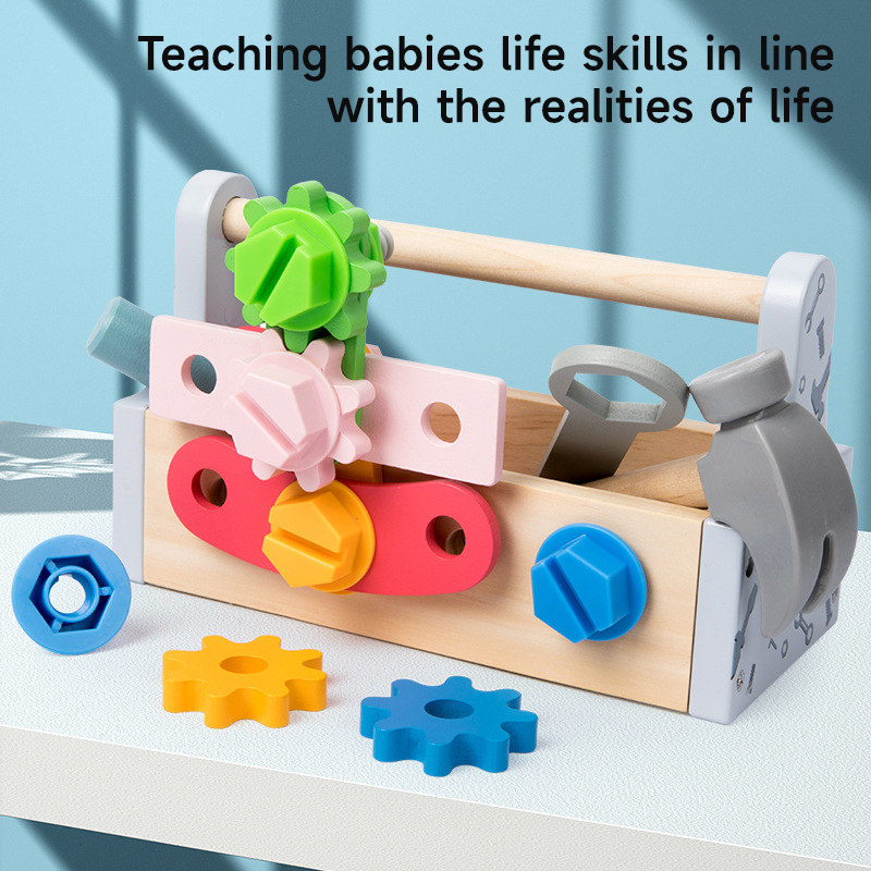 Gardening Tools Kit For Kids - Kinderen Gereedschapskist Houten Speelgoed DIY Schroef