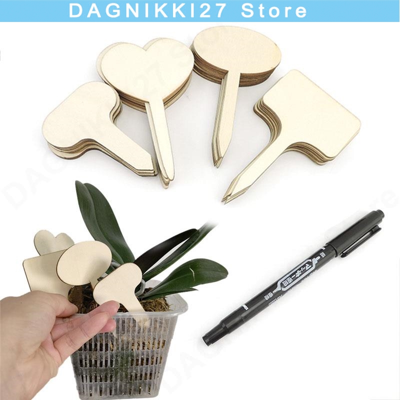 Gardening Tools Types - 10x T-Type Houten Plant Etiketten Milieuvriendelijke