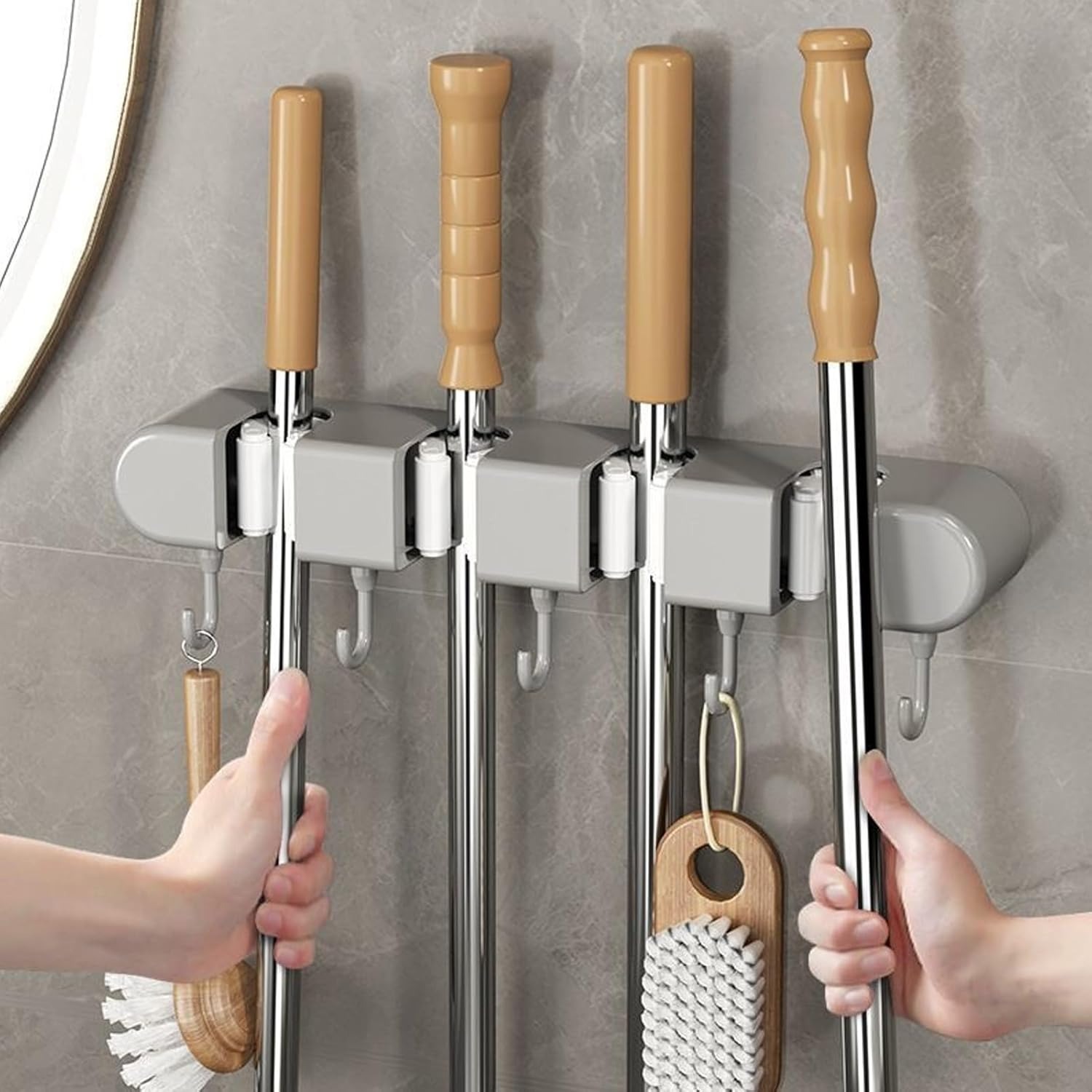 Bezem- en mophouder voor wandm - Gardening Tools Types recensie en prijs