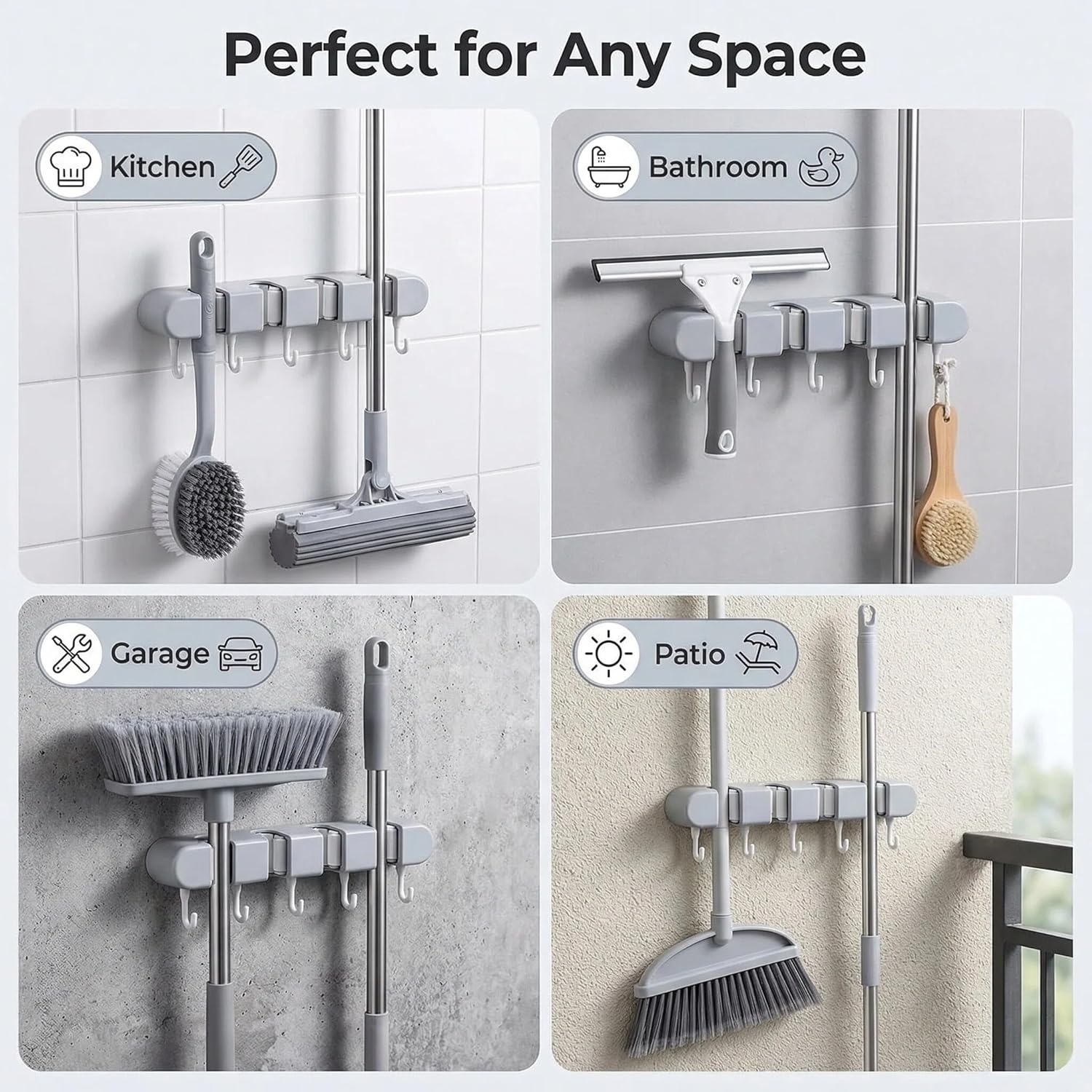 Bezem- en mophouder voor wandm - Gardening Tools Types recensie en prijs