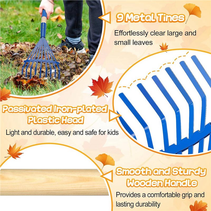 JHD 3X kinderhark met hardhout - Gardening Tools For 3 Year Old recensie en prijs