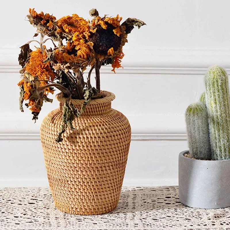 Rieten mand Rotan hangende blo - Hanging Planter Basket recensie en prijs