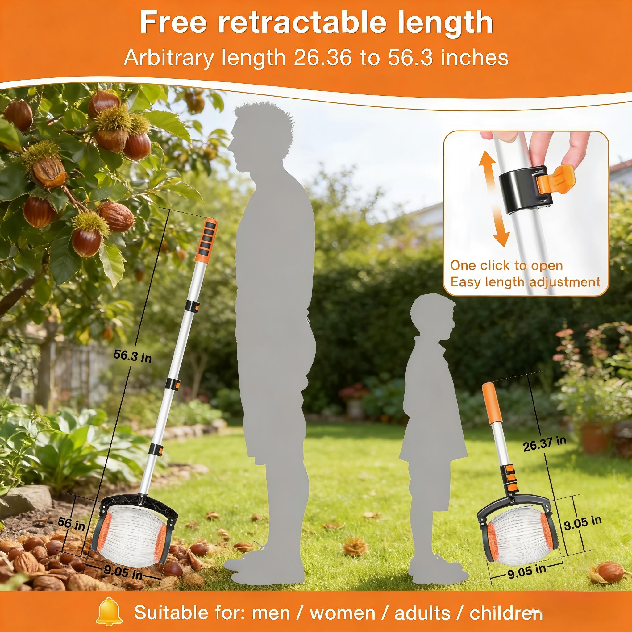 Nut Gatherer 26,37 tot 56,3 in - Gardening Yard Tools recensie en prijs