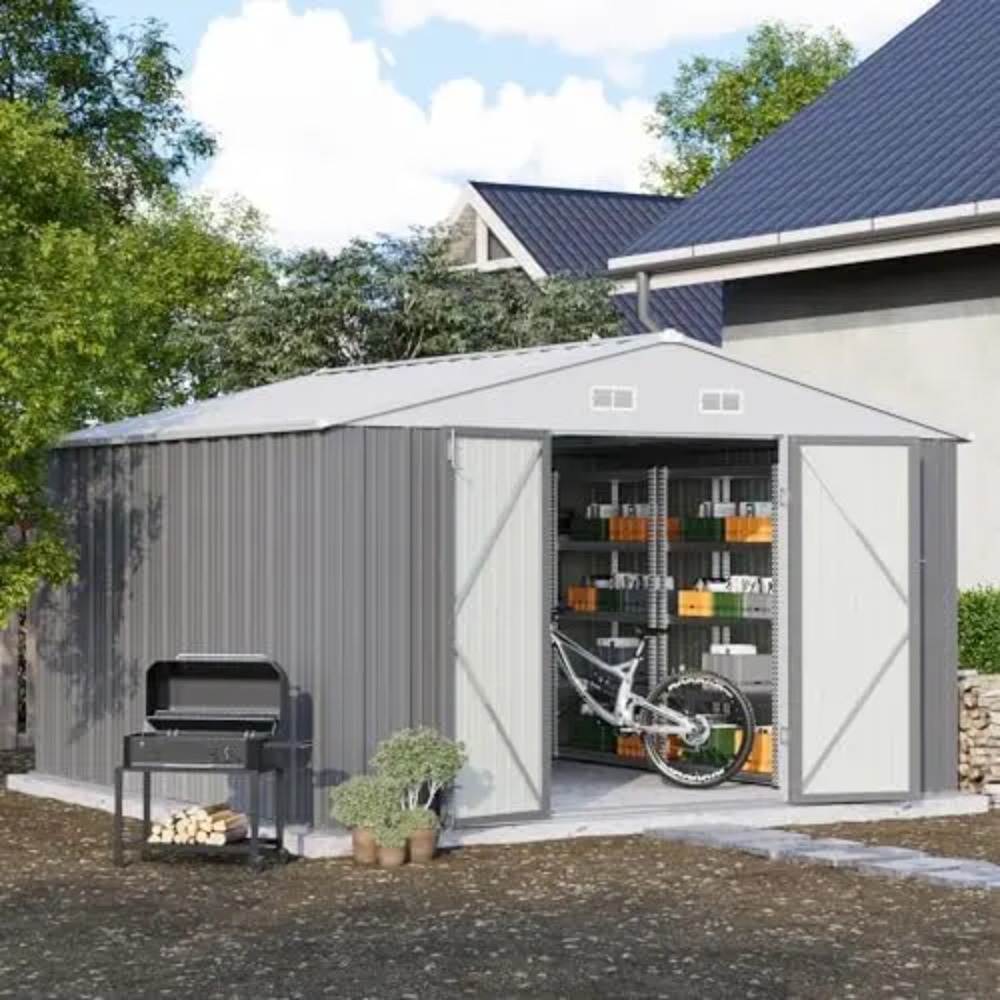 10x10 FT Metalen Opslagberging - Gardening Yard Tools recensie en prijs